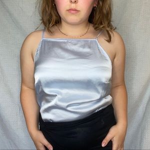 Baby Blue Silk Tank